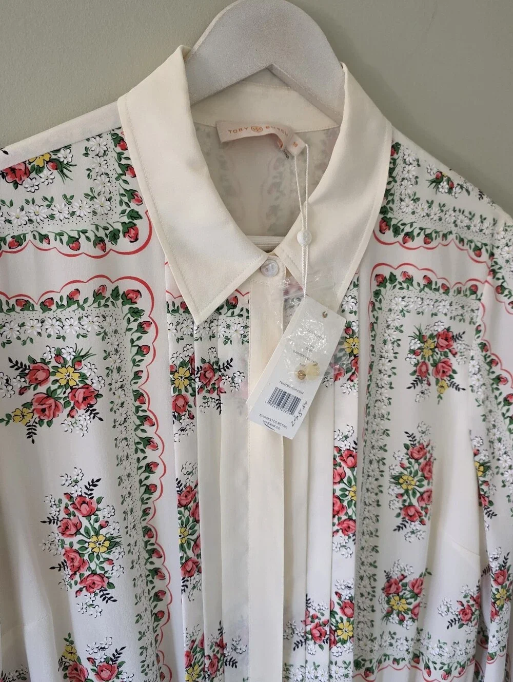 NWT Tory Burch 10 Quiet Luxury Cottagecore Dainty Romantic Cora Silk Dress